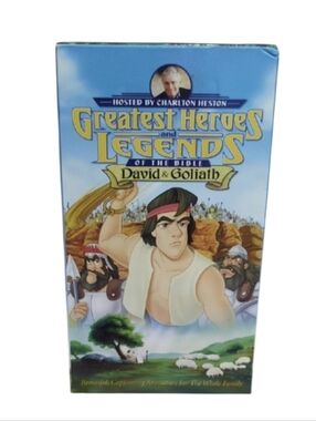 📼 Greatest Heroes & Legends of the Bible: David & Goliath (VHS Tape) – 1998